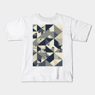 Blue and Grey Bauhaus Kids T-Shirt